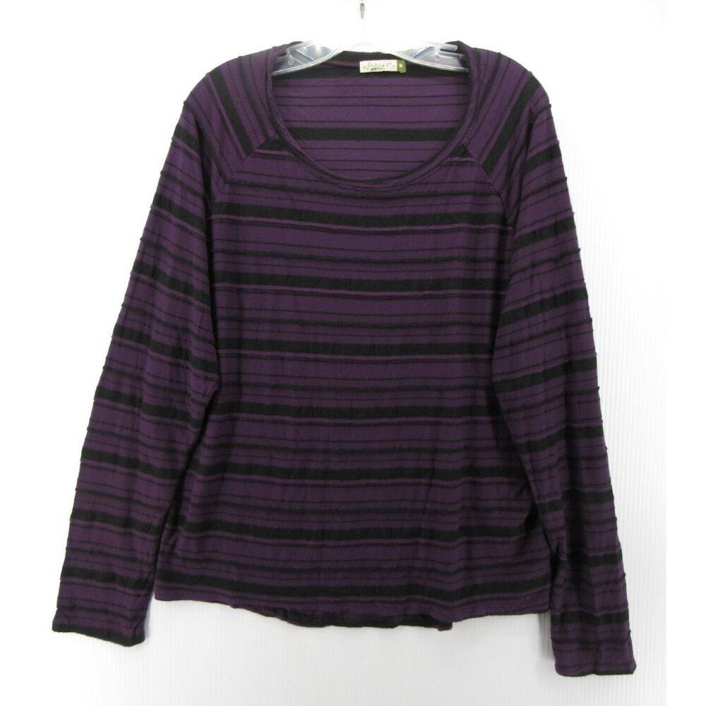 Chalet Et Ceci Top Medium Pullover Shirt Striped Casual T Tee USA *